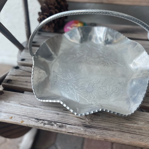 Sale‼️Aluminum Basket Farber & Shlevin IncEUC-Vintage Hand Wrought 1432_As Is - Picture 4 of 6